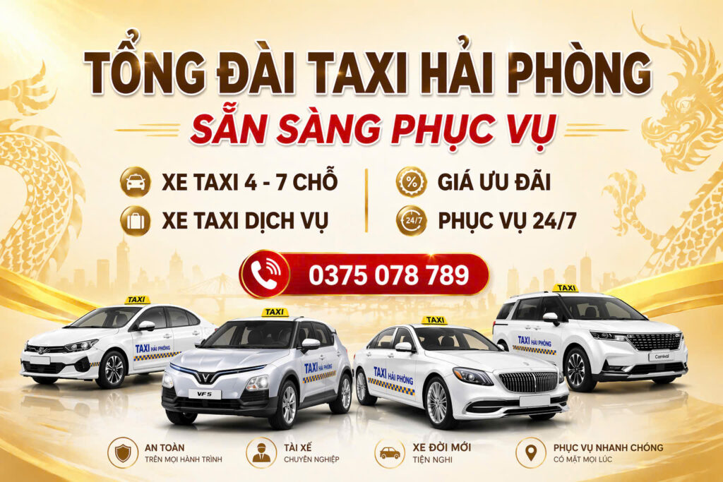 Taxi Hải Phòng 789. Phục vụ 24/24. Có xe ở mọi nơi tại Hải Phòng